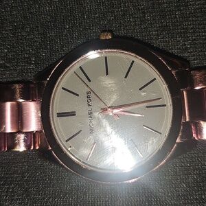 Women's Michael Kors Slim Runway Burgundy Steel Watch MK3551